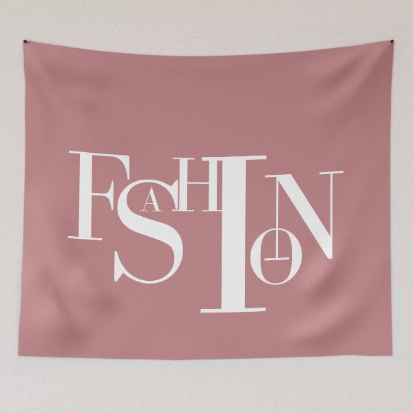 Item preview, Fashion white bold text typography sign rust pink background designed and sold by Inside Head.