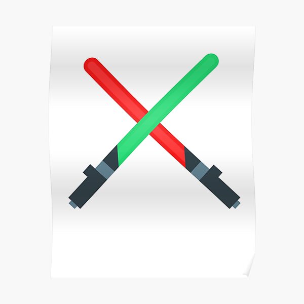 Poster Lightsaber Redbubble