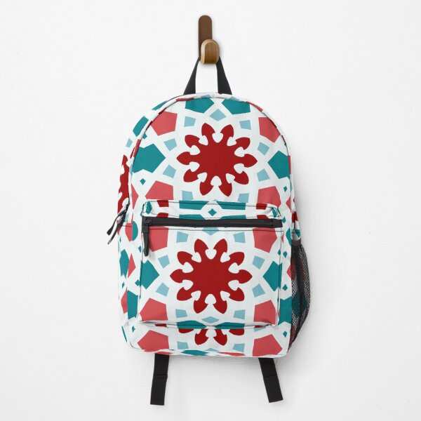 Item preview, Sage, cranberry, teal and coral geometric Arabic pattern inspired by the Grand Mosque at KAUST designed and sold by CreatEVEdesign.