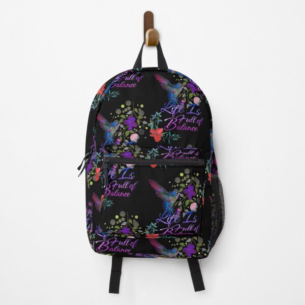 Item preview, Life Is Full of Balance Hummingbird Floral designed and sold by CreatorZones.