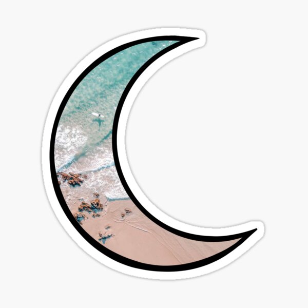 Simple Crescent Moon Sticker