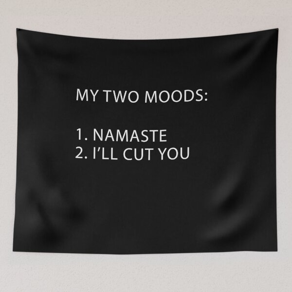 Item preview, Funny Yoga My Two Moods Namaste designed and sold by Peace And Yogi.