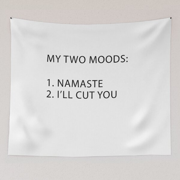 Item preview, Funny Yoga My Two Moods Namaste designed and sold by Peace And Yogi.