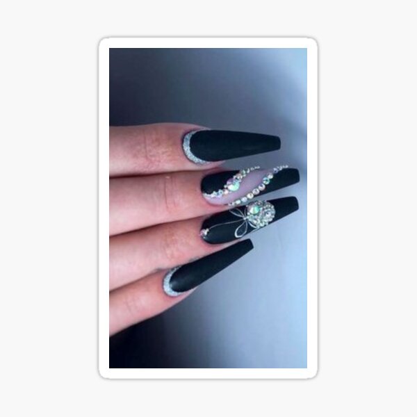 1pc-tsc-205 Black Alphabet Nail Stickers