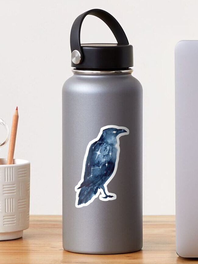 Thumbnail 1 of 3, Sticker, Starry Crow designed and sold by Threeleaves.