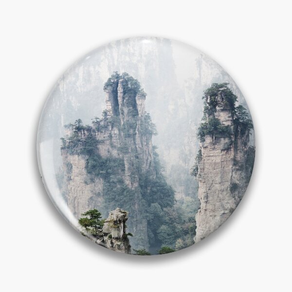 Item preview, Floating mountains Zhangjiajie National Forest Park art photo print designed and sold by AwenArtPrints.
