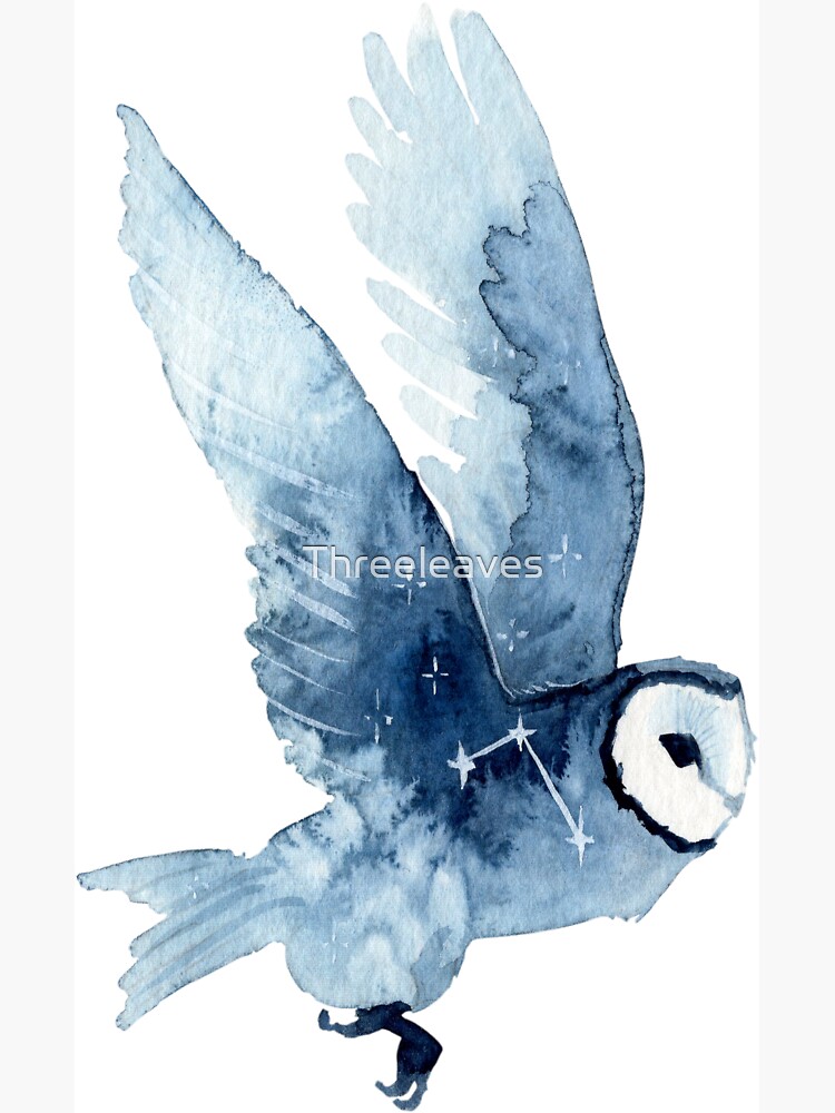 Thumbnail 3 of 3, Magnet, Starry Barn Owl designed and sold by Threeleaves.