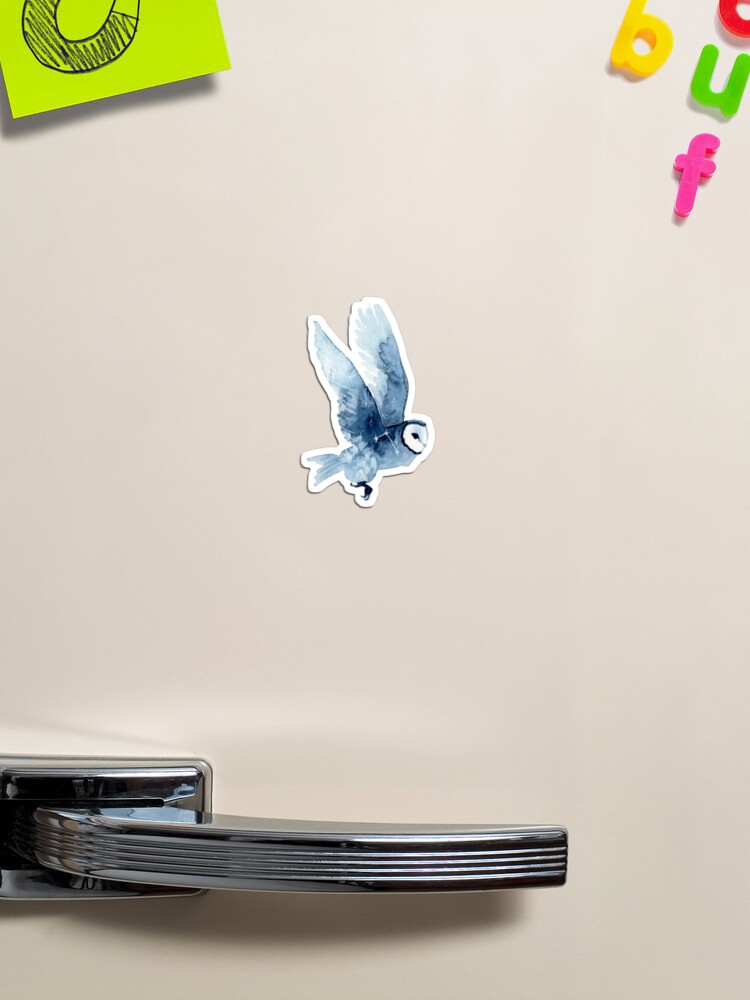 Thumbnail 1 of 3, Magnet, Starry Barn Owl designed and sold by Threeleaves.