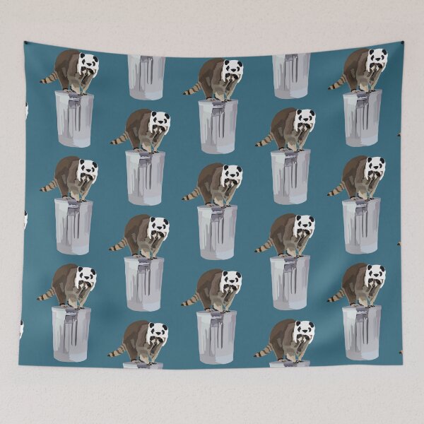 Item preview, Trash Panda Racoon, Raccoon Illustration – Playful North American Wildlife Art designed and sold by PrettylittlepastelUk.