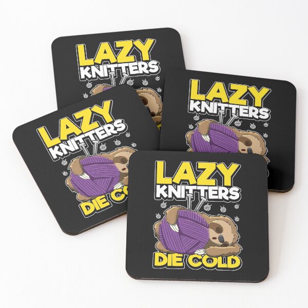 Item preview, Lazy Knitters Die Cold - Sloth Knitting designed and sold by anziehend.