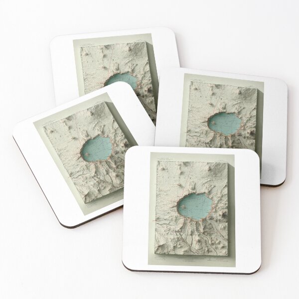 Item preview, 1911 Crater Lake, Oregon Relief Map 3D digitally-rendered designed and sold by ThinkAboutMaps.