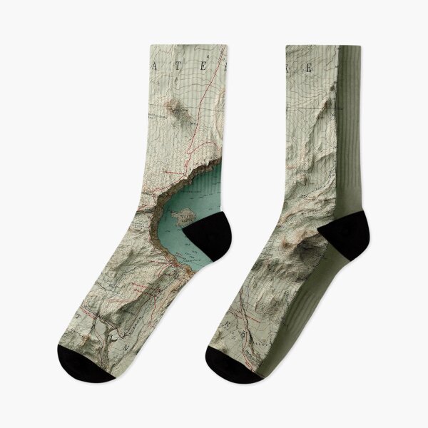 Item preview, 1911 Crater Lake, Oregon Relief Map 3D digitally-rendered designed and sold by ThinkAboutMaps.