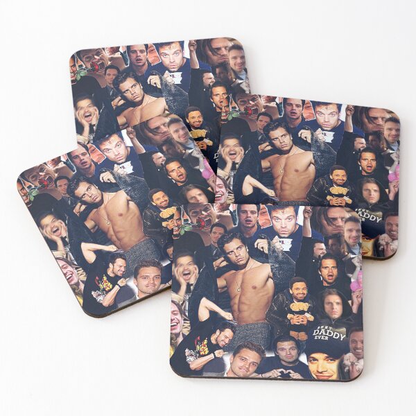 Item preview, Sebastian Stan (collage design) designed and sold by theislandgirl.