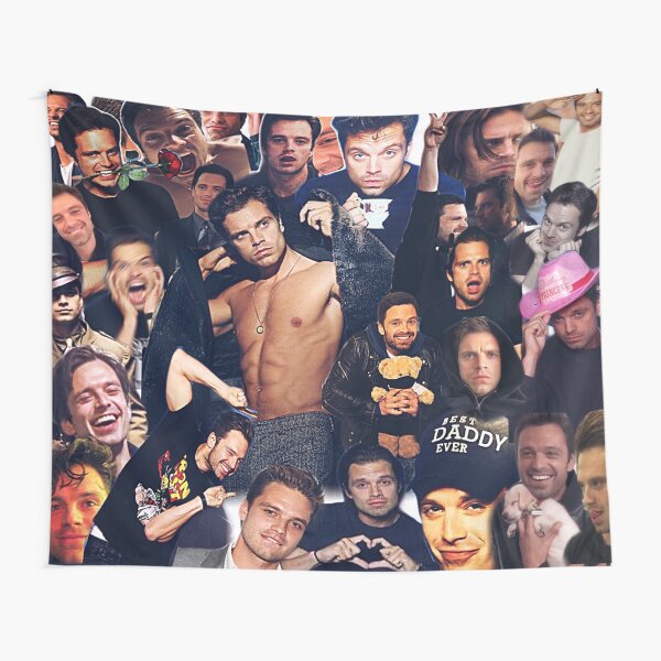 Item preview, Sebastian Stan (collage design) designed and sold by theislandgirl.