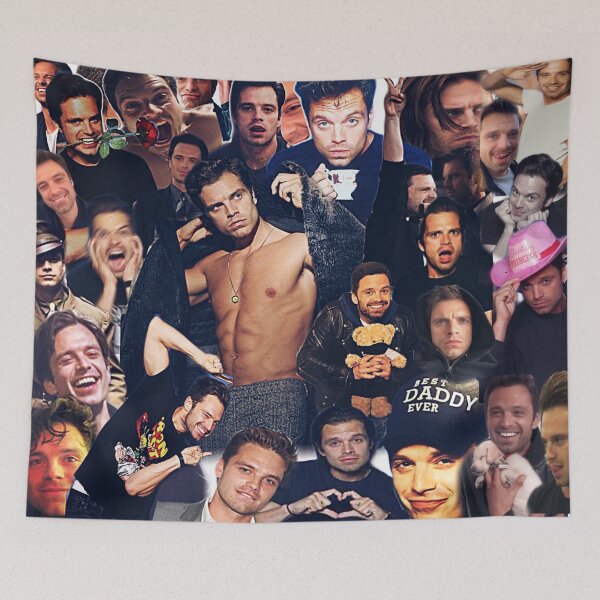Item preview, Sebastian Stan (collage design) designed and sold by theislandgirl.