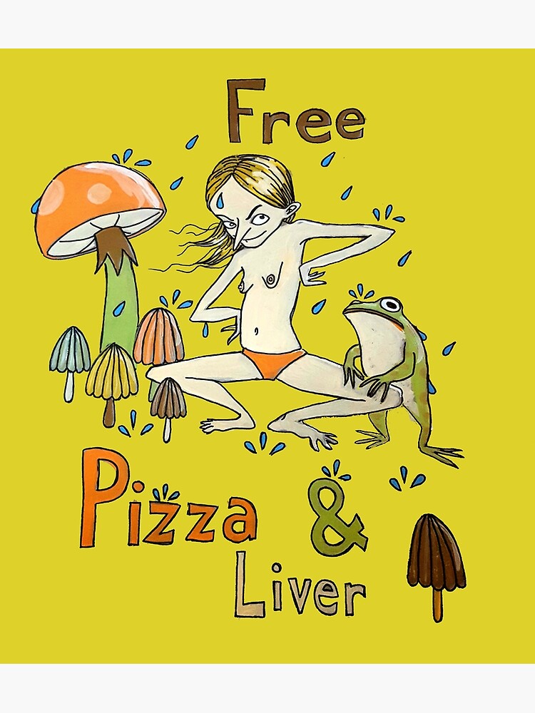 Disover Free Pizza and Liver Premium Matte Vertical Poster