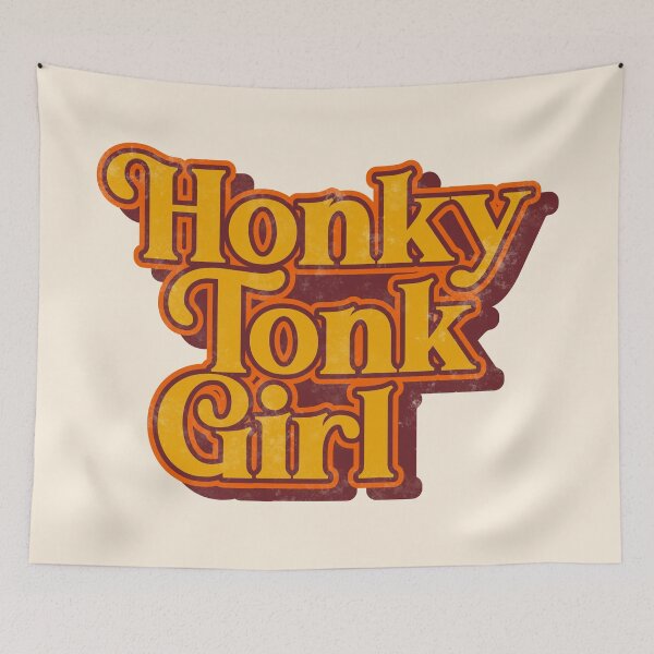 Item preview, Honky Tonk Girl ))(( Retro Classic Country Music Design designed and sold by acquiesce13.