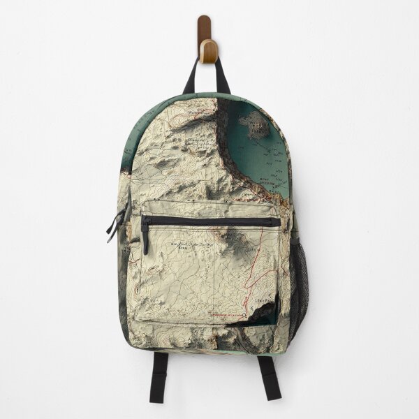 Item preview, 1911 Crater Lake, Oregon Relief Map 3D digitally-rendered - Foggy Night Version designed and sold by ThinkAboutMaps.