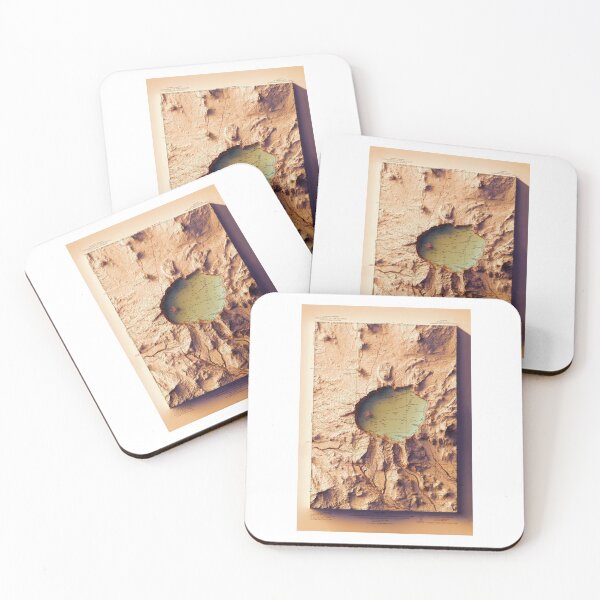 Item preview, 1911 Crater Lake, Oregon Relief Map 3D digitally-rendered - Sunset Version designed and sold by ThinkAboutMaps.
