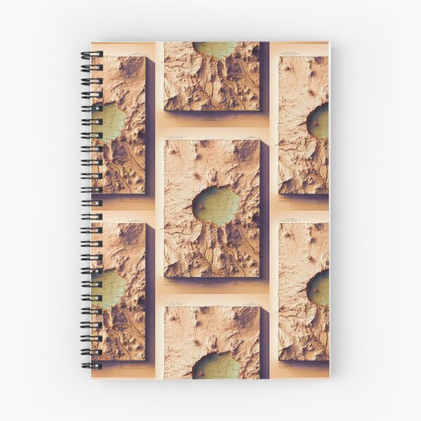 Item preview, 1911 Crater Lake, Oregon Relief Map 3D digitally-rendered - Sunset Version designed and sold by ThinkAboutMaps.