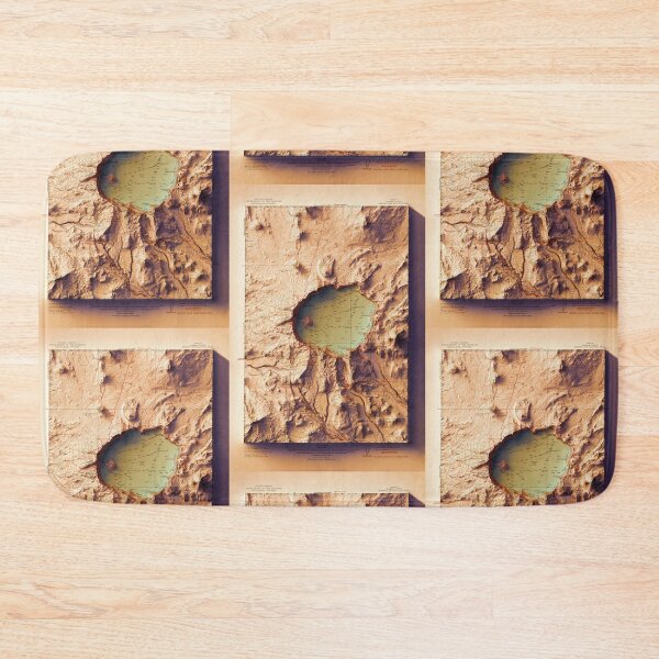 Item preview, 1911 Crater Lake, Oregon Relief Map 3D digitally-rendered - Sunset Version designed and sold by ThinkAboutMaps.