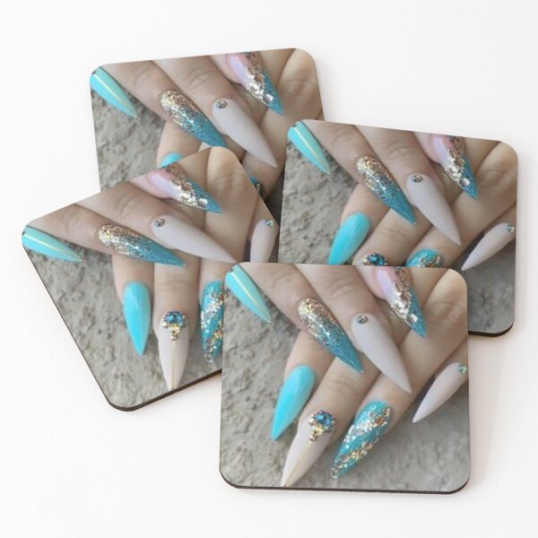 Item preview, Beautiful blue nails designs. designed and sold by Lan thi Nguyen.