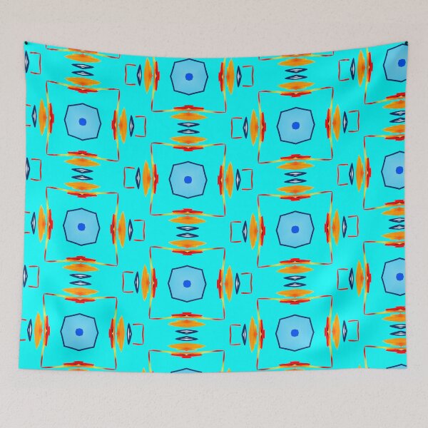 Item preview, Bright Blue Abstract Pattern designed and sold by House of Hartz by: Dominique11.