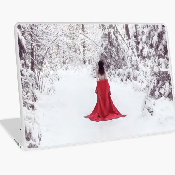 Woman in red kimono and bare shoulders walking away in snow Weekender Tote  Bag by Awen Fine Art Prints - Fine Art America