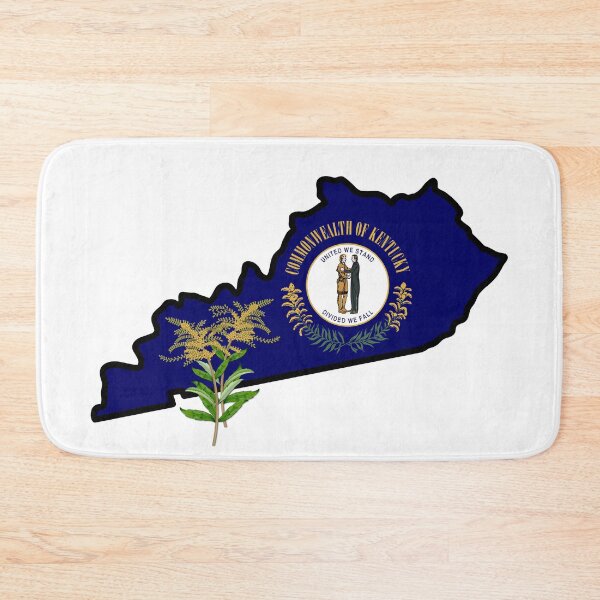 Item preview, State of Kentucky Flag with State Flower Giant Goldenrod designed and sold by Gsallicat.