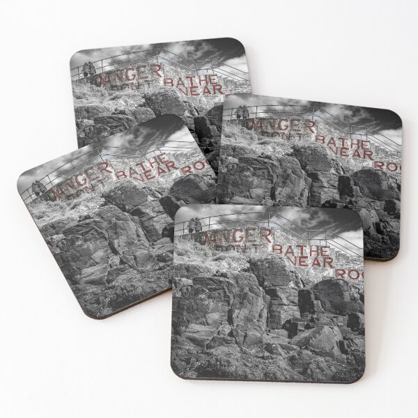 Item preview, Portstewart - Danger Don't Bathe Near Rocks designed and sold by Nigel R Bell Photography.