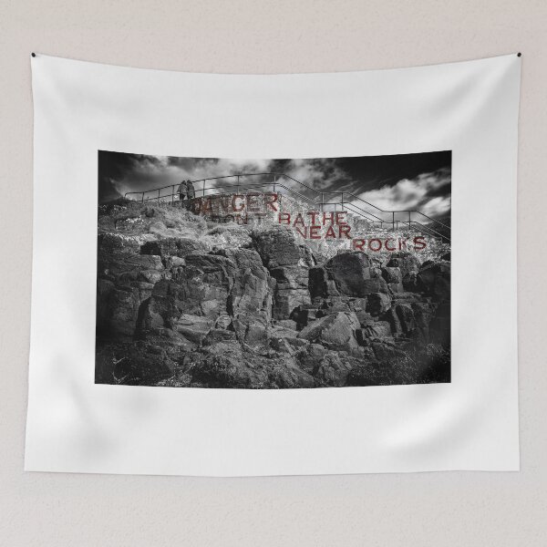 Item preview, Portstewart - Danger Don't Bathe Near Rocks designed and sold by Nigel R Bell Photography.