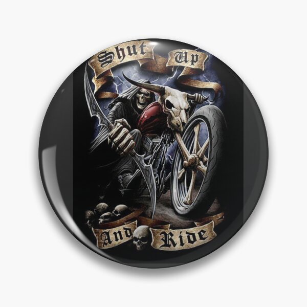 Item preview, Shut up and ride. Reaper Riding a motorcycle designed and sold by slashrose4ever.
