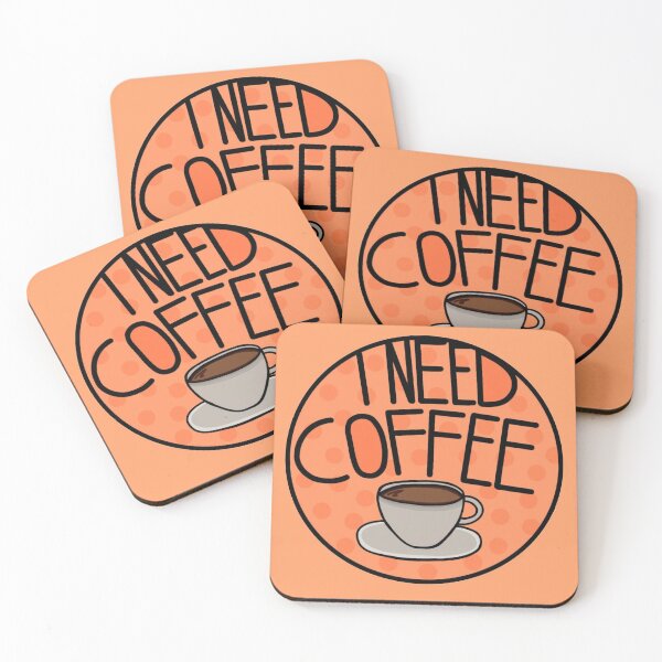 Item preview, I Need Coffee Orange Color, Minimalistic And Simple designed and sold by Barolina.