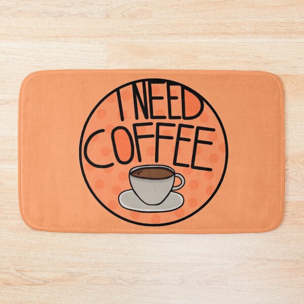 Item preview, I Need Coffee Orange Color, Minimalistic And Simple designed and sold by Barolina.
