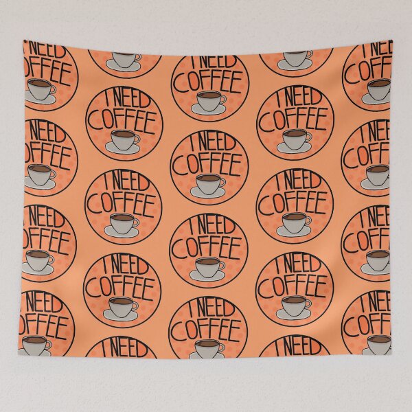 Item preview, I Need Coffee Orange Color, Minimalistic And Simple designed and sold by Barolina.