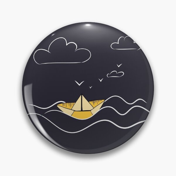 Item preview, Yellow paper boat designed and sold by Cat N' Doodles.