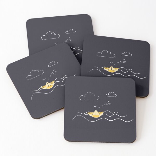 Item preview, Yellow paper boat designed and sold by Cat N' Doodles.