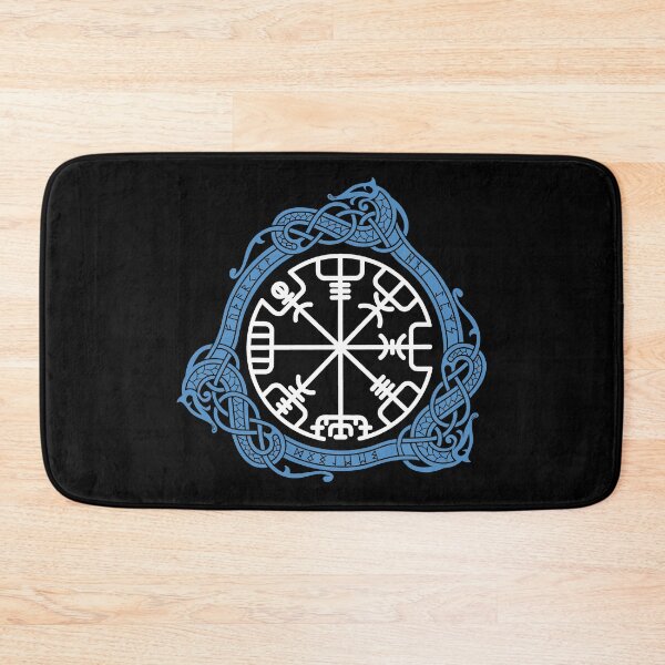 Item preview, Norse Blue Vegvisir Pagan Viking Serpent Knotwork designed and sold by BluePagan.