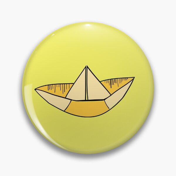 Item preview, Yellow paper boat designed and sold by Cat N' Doodles.