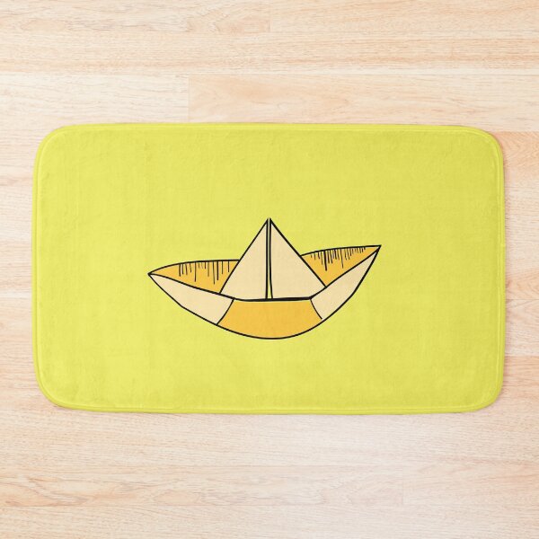 Artikelvorschau, Gelbes Papierboot entworfen und verkauft von Cat N' Doodles.