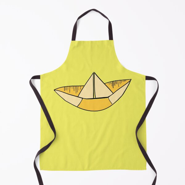 Item preview, Yellow paper boat designed and sold by Cat N' Doodles.