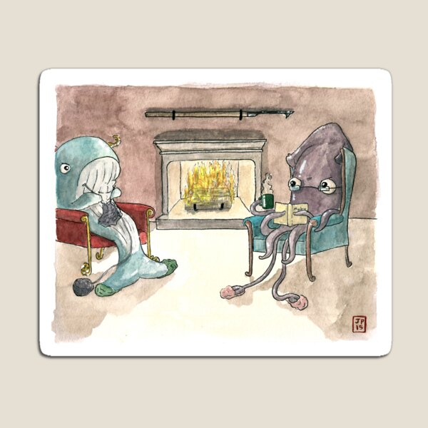 Whale versus Squid Magnet