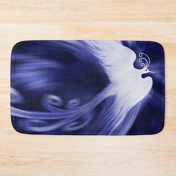 Item preview, Blue magical phoenix bird artistic design art photo print designed and sold by AwenArtPrints.