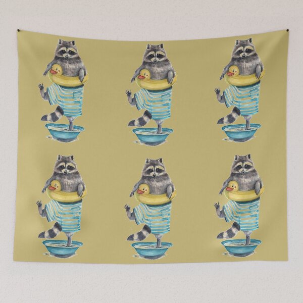Item preview, Floating Raccoon designed and sold by LavinyArt.
