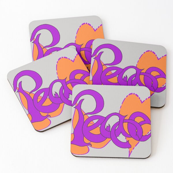 Item preview, Peace Calligraffiti Hippie Loveheart - Purple designed and sold by PATRICIA CASTILLA PEREZ.