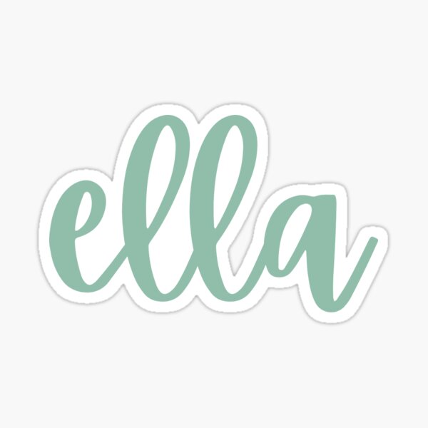 Vista previa del artículo con la obra «Nombre Ella - Verde salvia», diseñado y vendido por moxsto.