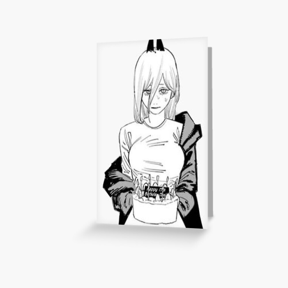 "Power Birthday Cake Chainsaw Man" Greeting Card for Sale by Incognztio