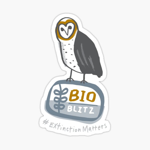 BioBlitz Masked owl logo Sticker