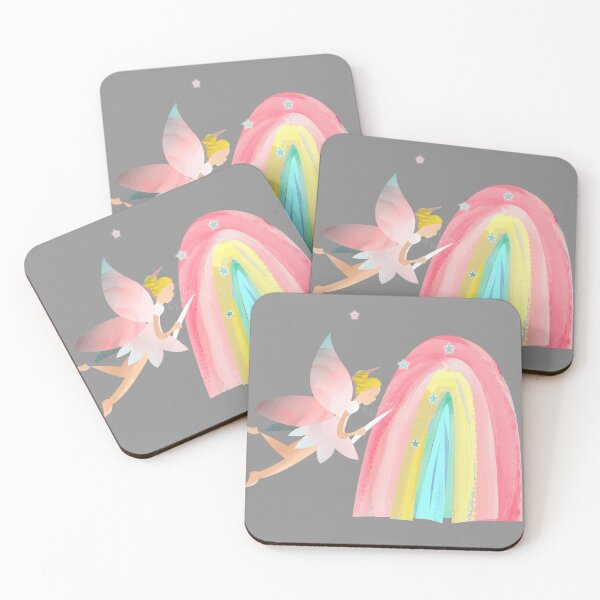 Item preview, Little girls cute fairy and rainbow illustration - Caroline Laursen Original designed and sold by Caroline Laursen.