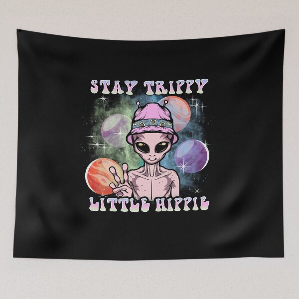 Item preview, Stay Trippy Little Hippie Peace Sign UFO designed and sold by lsapparel.